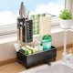 thumbnail image 3 of Sink Organizer with Integrated Sponge Holder, Soap Dispenser, and Towel Rack for Kitchen or Bathroom Cleaning Supplies (Gray), 3 of 5