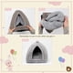 thumbnail image 4 of Cama grande tipo cueva para conejos, tienda cálida, casa, Animal PEQUEÑO, escondite triangular para conejo, conejillo de indias, hurón   JM, 4 of 5