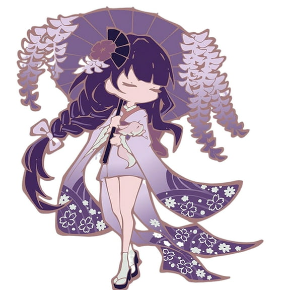 ZILEFSILK Game Genshin Impact Figure Raiden Shogun Cute Enamel Pins for Jackets Backpack Bag Hat Characters Metal Lapel Badges Pins Aesthetic Brooch