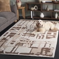 thumbnail image 3 of SAFAVIEH Ebony Jaimie Geometric Area Rug, Ivory/Brown, 4' x 6', 3 of 11
