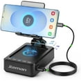 thumbnail image 2 of PYAN-Cell Phone Stand with Bluetooth Speaker,HD Sound Adjustable Phone Holder,Birthday Gifts for Men Women, Cool Tech Kitchen Gadgets for Most Phones and Tablets-Black, 2 of 4