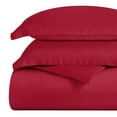 thumbnail image 2 of BNM 300 Thread Count Egyptian Cotton Duvet Cover Set, Full/Queen, Red, 2 of 11