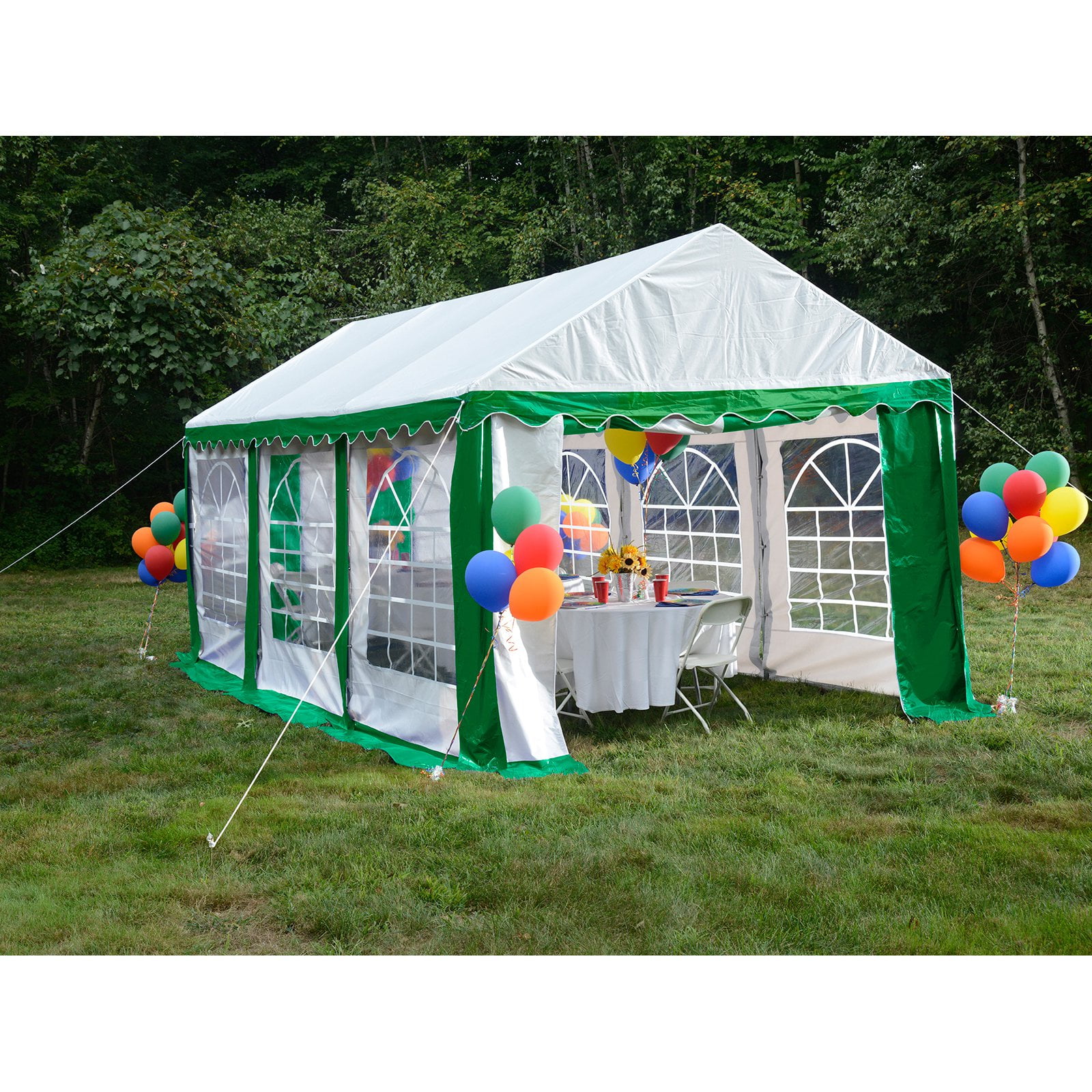 Enclosure Kit with Windows for Party Tent 10' x 20'3m x 6m, GreenWhite ...