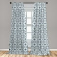 thumbnail image 5 of Ambesonne Traditional Curtains, Persian Palace Buds, Pair of 28"x95", Pale Blue, 5 of 5