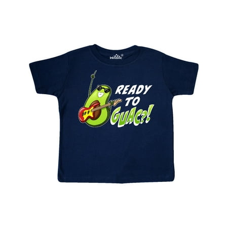 

Inktastic Ready to Guac! with Avocado Playing Guitar Gift Toddler Boy or Toddler Girl T-Shirt