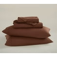 thumbnail image 3 of Brooklyn Loom Classic Cotton 200 Thread Count Solid Percale 100% Cotton Deep Pocket Brown 3-Piece Twin XL, All Season, Adult Size, OEKO-TEX Certified, 3 of 10