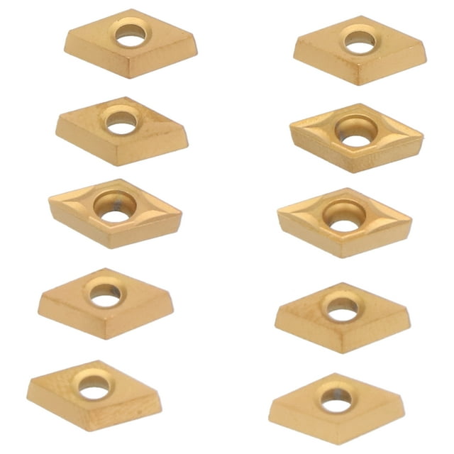 Fdit 10Pcs Cutter Inserts Carbide CNC Milling Turning Cutting Blade Tools DCMT070204 For SDJCR,Turning ,Cutter Inserts