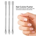 thumbnail image 6 of Suodoka 3Pcs Nail Cuticle Pusher Stainless Steel Cuticle Trimmer Remover Set Manicure Tool Double Ended Nail Dead Skin Fork for Professional and Home Use, Silver (7.1 inches / 18 cm), 6 of 9