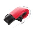 thumbnail image 2 of RENACLIPY 1 Paire de Gants de Boxe Rouges avec Demi-Doigt pour Entraînement de Boxe et Arts Martiaux, 2 of 7