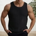 thumbnail image 2 of MIXUE Tank Tops Men Summer Mesh Solid Color Round Neck Sleeveless Athletic Slim Fit Vest Daily-Wear,Black,M, 2 of 9