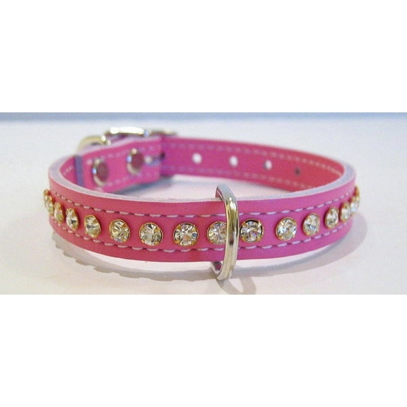 OmniPet Signature Leather Dog Collar, Pink, 10 in