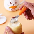 thumbnail image 3 of Cucharas y tenedores para niños con autoalimentación, cubiertos para bebés de acero inoxidable, juegos de cubiertos para niños, juego de cubiertos de viaje para edades de 18 meses, 3 piezas, 3 of 3