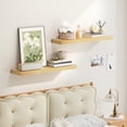 thumbnail image 2 of Fairy 2pcs Floating Shelves for Wall, 22.5in Bathroom Kitchen Shelves for Rustic Farmhouse Decor, Oak, 2 of 8