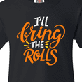 thumbnail image 4 of Inktastic Thanksgiving I'll Bring the Rolls in Orange Youth T-Shirt, 4 of 5