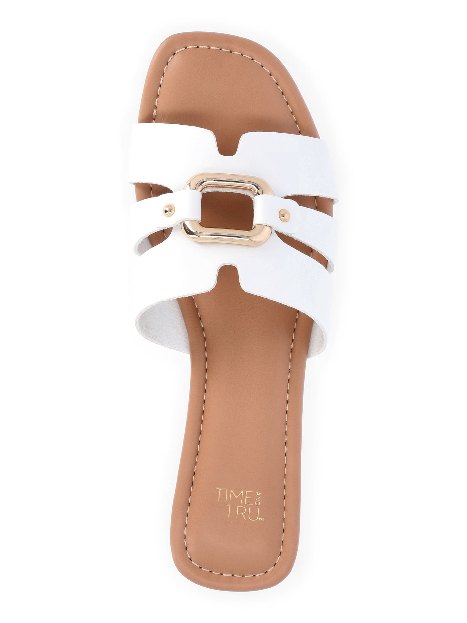 Time and Tru Women's Hardware Slide Sandals