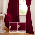 thumbnail image 3 of StangH Velvet Curtains 63 inch Length - Christmas Red Decor Dual Rod Pocket Top Thick Soft Velvet Drapes, Room Darkening Privacy Protect Panels for Dining Room, W52 x L63 inches, 2 Pieces, 3 of 8