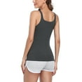 thumbnail image 7 of Charmo Women's Camisole Cotton Tank Top with Shelf Bra Wide Strap Basic Undershirt Pack 2, 7 of 7