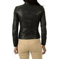 thumbnail image 2 of HOT! Women's Genuine Black Lambskin Leather Jacket Slim Fit Biker jacket Coat W728, 2 of 3