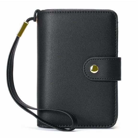 GAEKEAO Wallet for Women Leather RFID-Blocking Bifold Ladies Wristlet Purse Wallet Credit Card Holder with ID Window