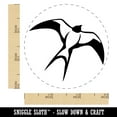 thumbnail image 2 of Barn Swallow Bird in Flight Self-Inking Rubber Stamp Ink Stamper - Sky Blue Ink - Small 3/4 Inch, 2 of 7