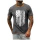 thumbnail image 1 of Men's Raglan T-shirt Retro Short Sleeve Round Neck Independence Day Printing Tops 6XL, 1 of 4