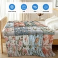 thumbnail image 4 of Elegant Spring Floral Cooling Blanket,Lightweight Breathable Summer Throw Blanket with Double Sided Cold Effect,Summer Botanical Plaid Farmhouse Picnic Blankets Bed Sheet for Hot Sleepers 50"x60", 4 of 8