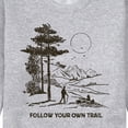 thumbnail image 3 of Instant Message - Follow Your Own Trail - Men's Crew Neck Fleece Pullover, 3 of 6