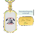 thumbnail image 3 of Firefighter Is A Saver Stainless Steel or 18k Gold Premium Swivel Dog Tag Keychain, 3 of 10