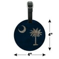 thumbnail image 6 of Rustic South Carolina State Flag Distressed USA Round Leather Luggage Card Suitcase Carry-On ID Tag, 6 of 6
