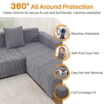 thumbnail image 6 of SHANNA Stretch Sectional Couch Covers Non Slip L Shaped Sofa Slipcover with Elastic Bottom Washable Couch Protector with 2 Pillowcases (Dark Gray, 3+3 Seater), 6 of 12