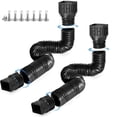thumbnail image 1 of Extensiones flexibles para canaletas de lluvia, paquete de 2 (negras), 1 of 9