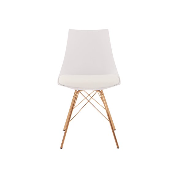 AveSix Oakley Chair, White and Gold