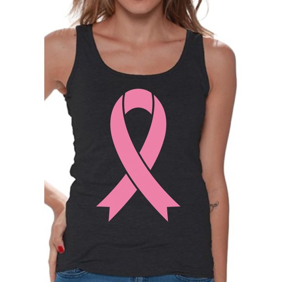 Awkward Styles Cancer Awareness Tanks for Womens Support Clothing Collection Pink Ribbon Breast Cancer Awareness Ladies Tank Top Pink Ribbon Sleeveless Shirt