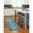 thumbnail image 3 of Unique Loom Richmond Collection Area Rug - Medallion (2' x 8' Runner Turquoise/Ivory), 3 of 6