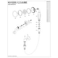 thumbnail image 3 of Kingston Brass KX10206BE Vintage Hand Shower Kit, Polished Nickel, 3 of 5
