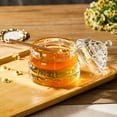 thumbnail image 2 of 1500 C Tabletop Bee-hive Glass Honey Jars with Dipper and Lid 10 oz. Crystal Clear Heavy Glass Honey Pot Honey Containers Holder for Jam Jelly Syrup Home& Kitchen, 2 of 6