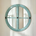 thumbnail image 2 of Park Designs Sea Green Round Window Wood Mirror 27.75"H, 2 of 3
