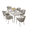 Beige, variant on Nuu Garden 7-Piece Aluminum Ergonomics Design Dining Furniture Gray