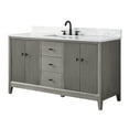 thumbnail image 5 of Vanity Art 60" Bathroom Vanity with Sink and Engineered Marble Top, Freestanding Storage Cabinet with 2 Drawers, 2 Shelves and 1 Flip Down Tray, 5 of 8