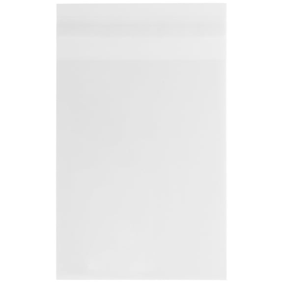 JAM Paper Cello Sleeves, 6 7/16 x 8 1/4, Clear, 100/Pack, Peel & Seal
