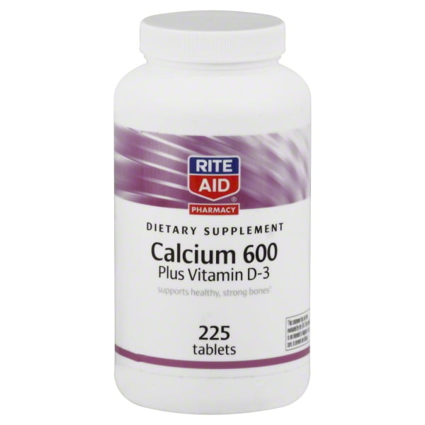 Rite Aid Calcium 600 Plus Vitamin D3 Tablets 225 ct