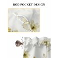 thumbnail image 6 of Yellow Spring Floral 2 Panel Kitchen Curtains for Small Windows, Summer Flowers Botanical Elegant Bathroom Tier Curtain, Short Window Treatment for Bedroom/Living Room 55"x36", 6 of 6