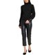 thumbnail image 2 of Suéter de punto de manga larga de cuello alto de mujer INSPIRE CHIC, negro, ajustado, 2 of 6