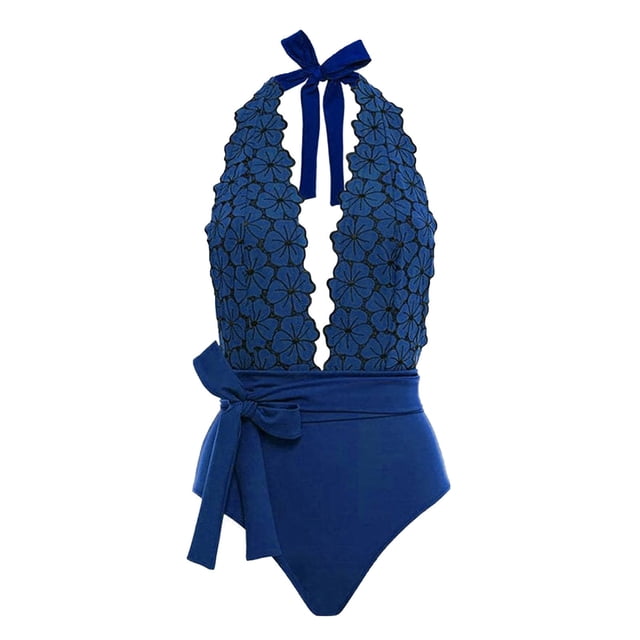 Traje de baño de una pieza para mujer, conjuntos de bikini para mujer, traje de baño de una pieza con estampado vintage sin espalda, traje de baño de playa, conjunto de bikini para mujer