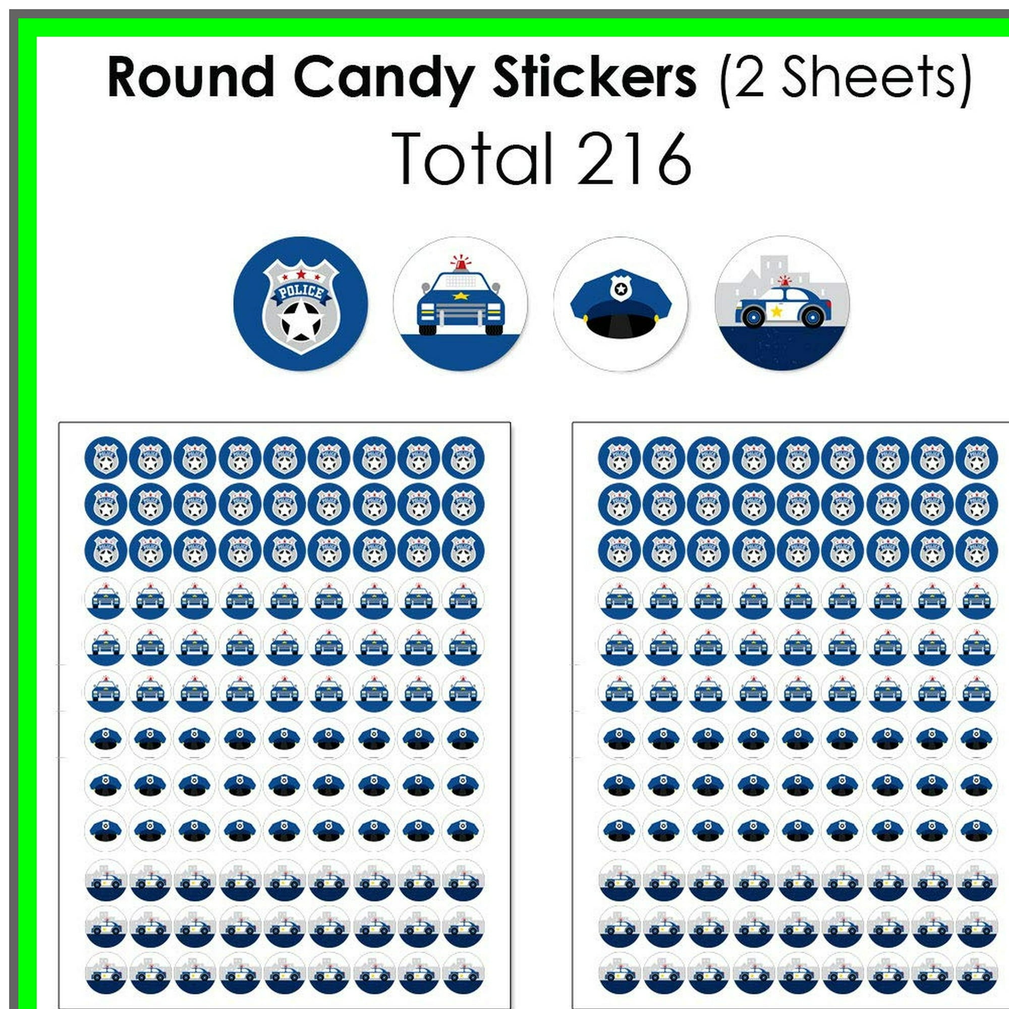 Confetti Polka Dot 50th Birthday Party Sticker Bundle - 429 Pieces For Candy, Favors, Goodie Bags
