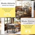 thumbnail image 4 of Mesas de Comedor con 2 Taburetesy y 1 Banco para 4-5 Personas, Conjunto de Mesa para Comedor, Cocina, Cafe, Amplia Superficie de 110 * 70 * 75cm (Gris), 4 of 6