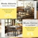 thumbnail image 4 of Mesas de Comedor con 2 Taburetesy y 1 Banco para 4-5 Personas, Conjunto de Mesa para Comedor, Cocina, Cafe, Amplia Superficie de 110 * 70 * 75cm (Gris), 4 of 6