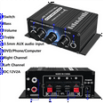thumbnail image 4 of -270 HIFI Amplifier 2.0 Channel Home Amp Bass & Treble Adjustment Stereo Audio Home Cinema Sound System DC12V US Plug, 4 of 6