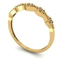 thumbnail image 2 of 0.1 ct Brilliant Round Cut Simulated Champagne 18K Yellow Gold Stackable Band SZ 5.25, 2 of 6
