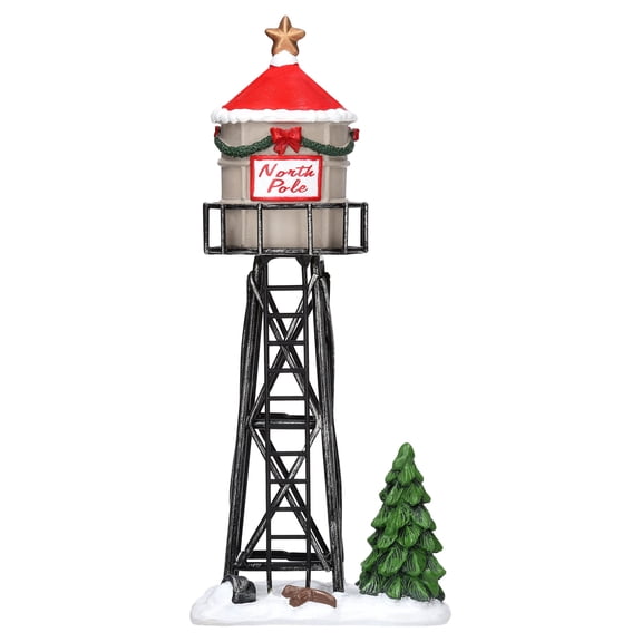 Holiday Water Tower Christmas Village Accessory, Multicolor, 7.62", by Holiday Time